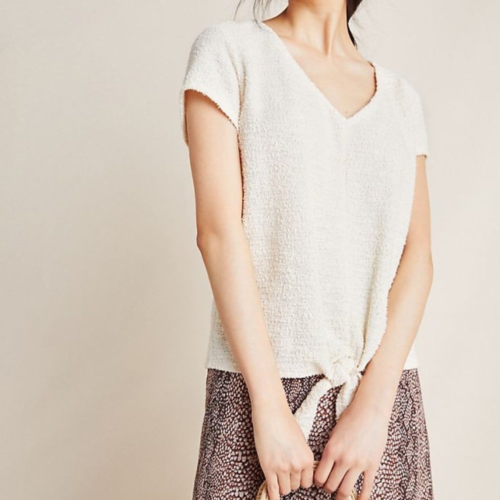 Anthropologie | Current Air Betsy Tie-Front Top